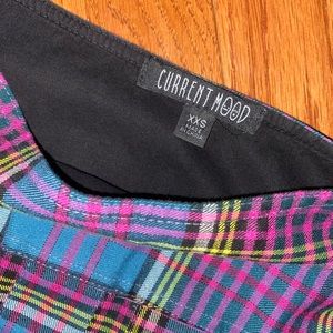 Micro Mini Plaid Skirt